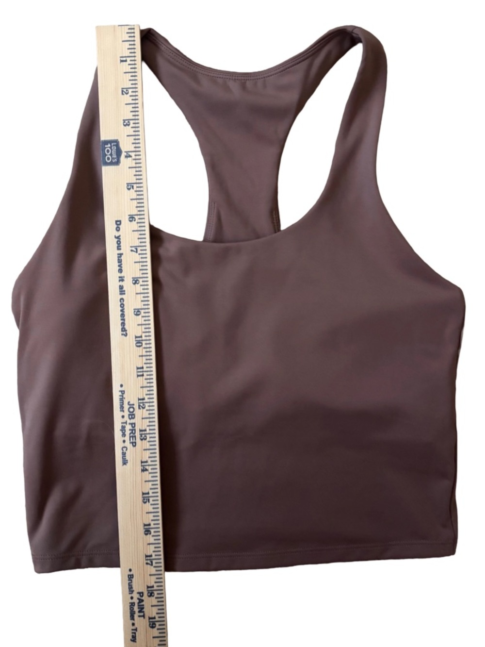 Vitality Revive Racerback Crop Tank Shelf Bra Dusty Mauve Size Medium - Picture 3 of 5
